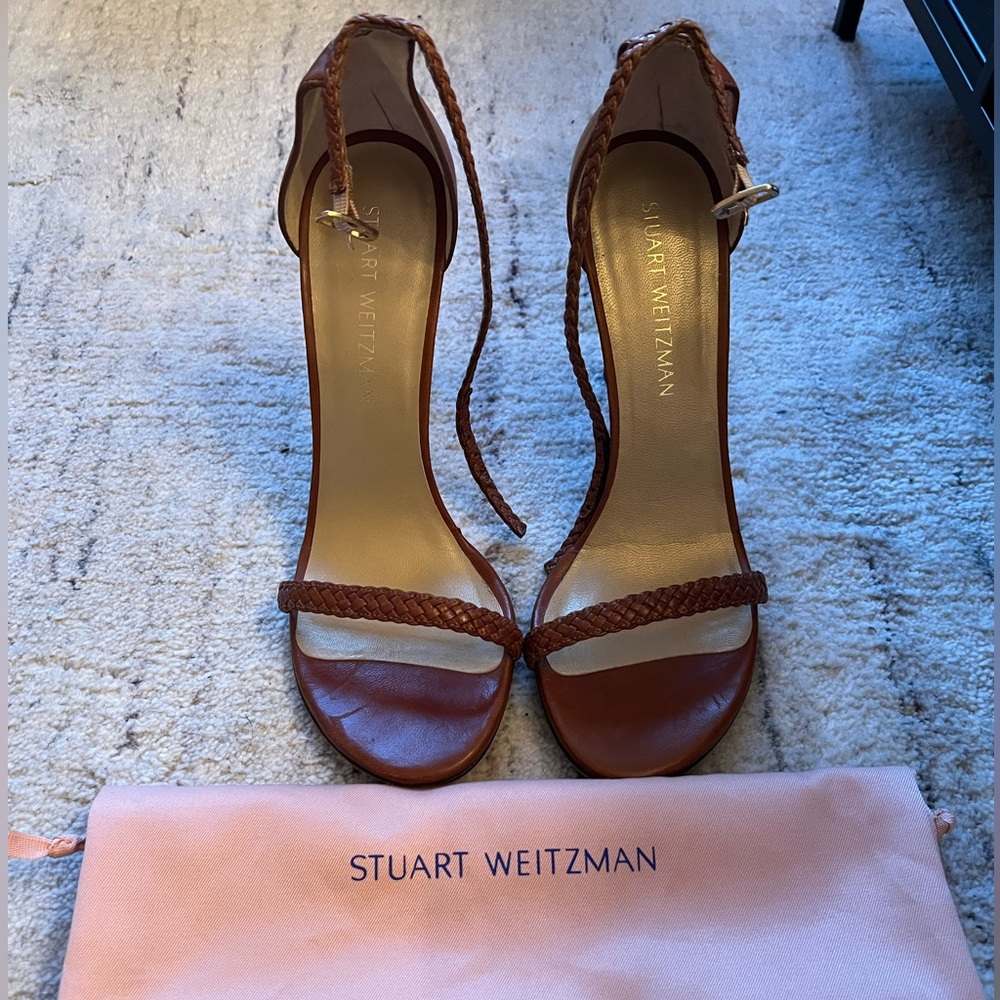 Barely worn Nudistcurve 100 strap sandal in brown